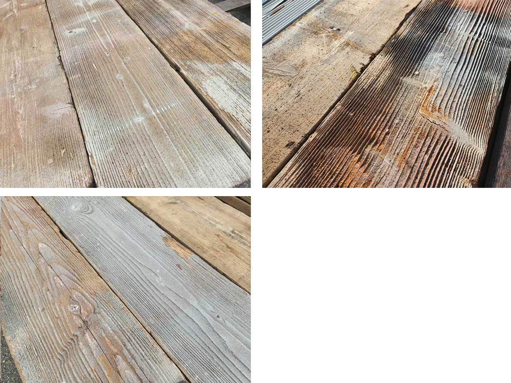 【造船所の足場板 2M】業者用セット 足場板(古材) 長さ2000×幅300×厚50ｍｍ 12枚セット(約7.2平米)【数量限定品】の画像