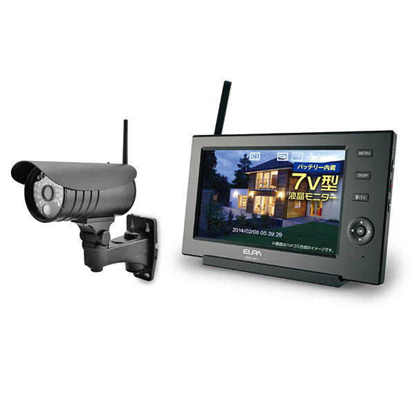 ワイヤレス防犯カメラ＆モニター　CMS-7110の画像