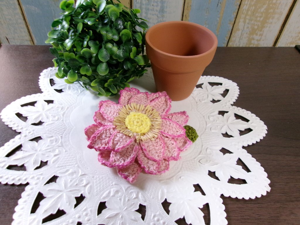 お花コサージュ　ピンク系　ハンドメイドの画像