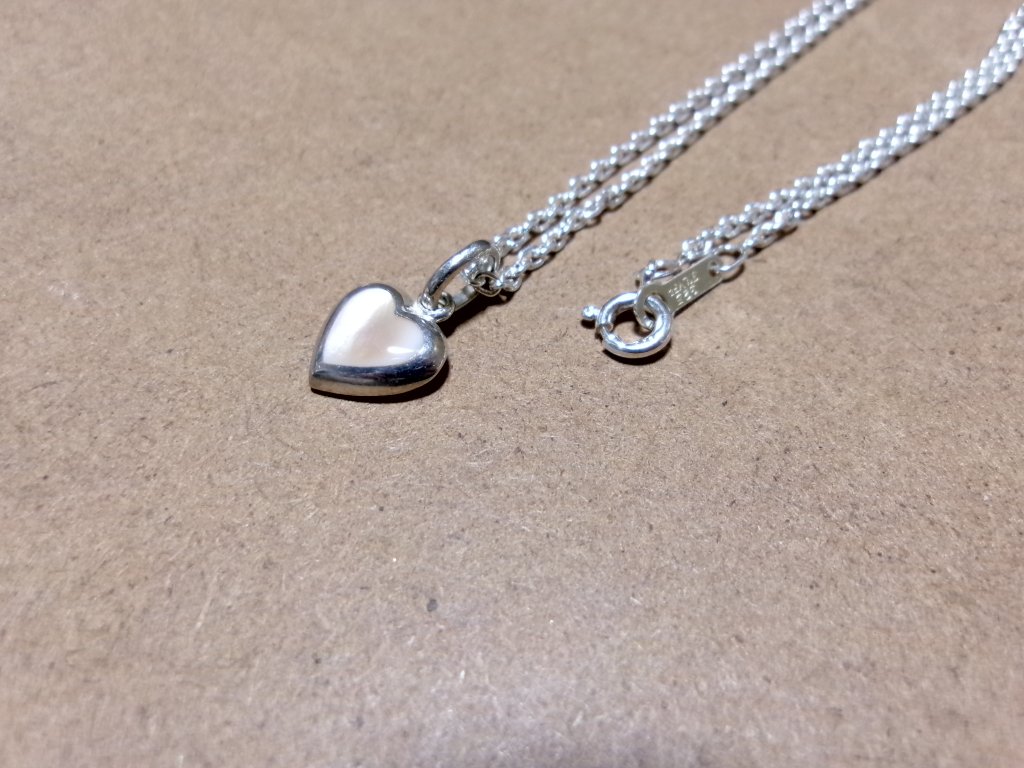 シルバー925　ハートネックレスの画像