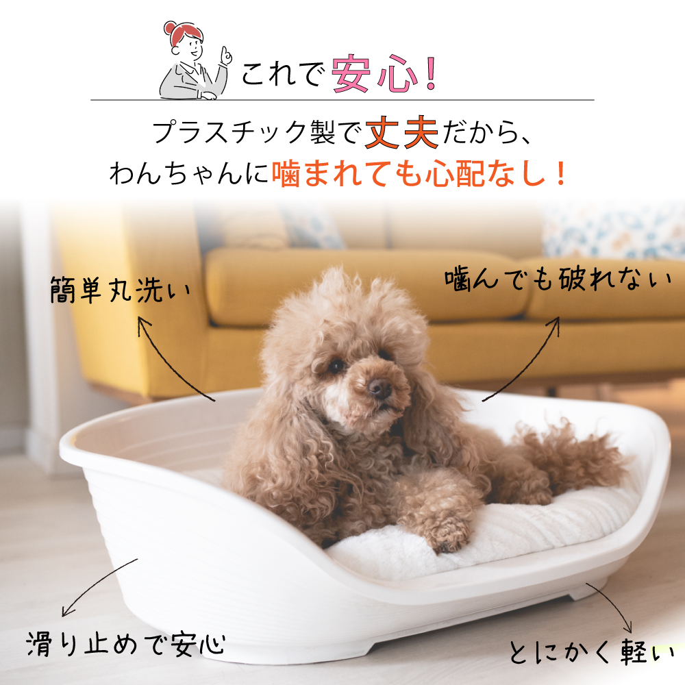 プラスチックベッド シエスタ SIESTA DX 8 犬 　洗えるの画像