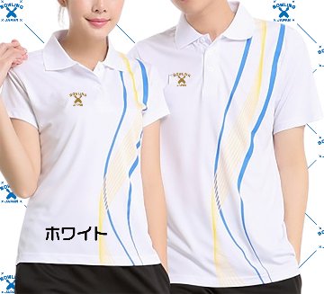 BOWLING-JAPANデザインポロシャツ5476-221491、名入れ１行無料(ポリエステル100%)全４色-11サイズ、納期１〜２週間、送料無料画像