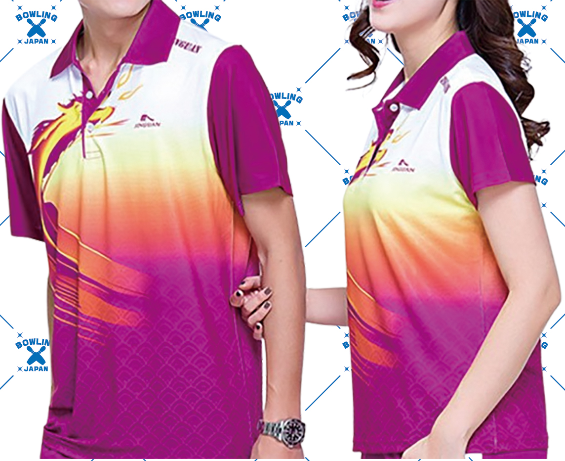 BOWLING-JAPANデザインポロシャツ5670-409293、名入れ２行無料(ポリエステル100%)全３色-11サイズ、納期１〜２週間、送料無料画像