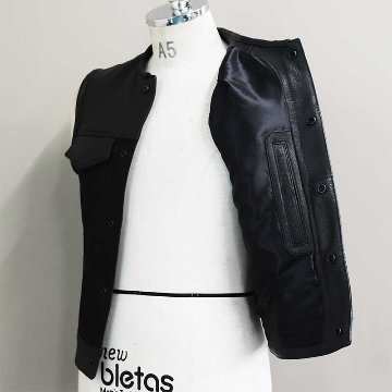 OUTLAW CLUB VEST 【Cow Black】【Canvas】【HYBRID】の画像