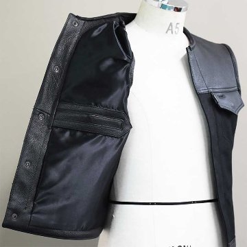 OUTLAW CLUB VEST 【Cow Black】【Canvas】【HYBRID】の画像