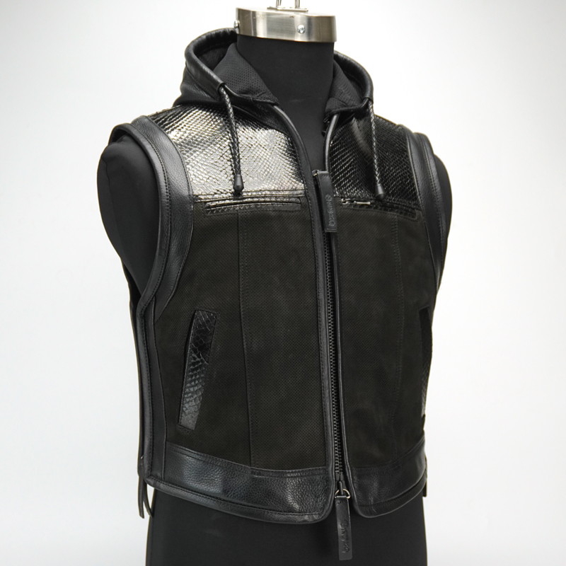 VALOR4 CLUB VEST 【Diamond Python】【Nubuck Punching】【LEATHER】の画像