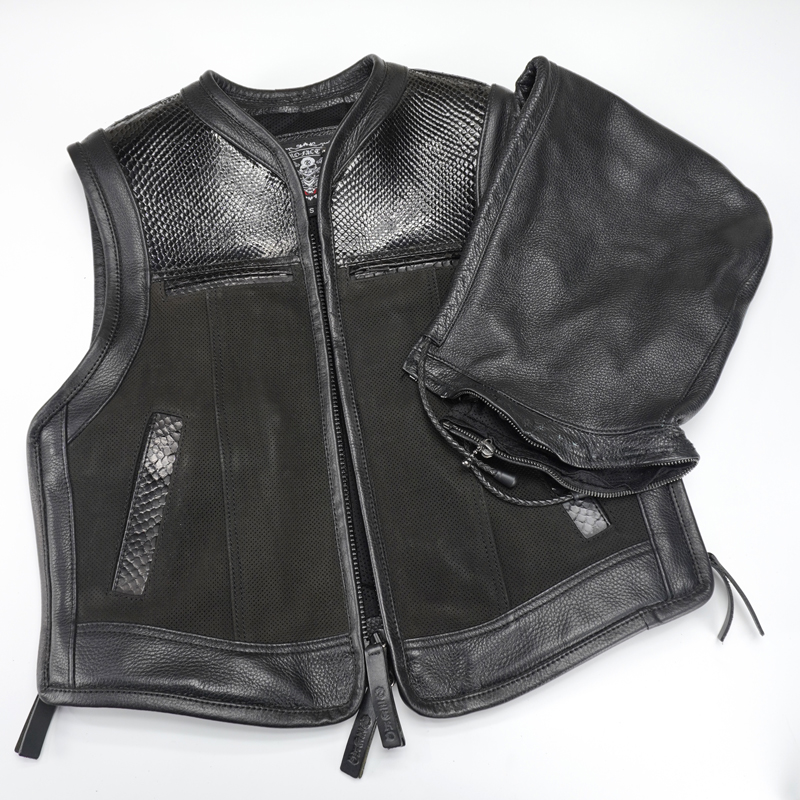 VALOR4 CLUB VEST 【Diamond Python】【Nubuck Punching】【LEATHER】の画像