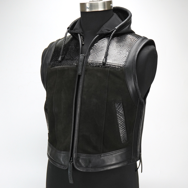 VALOR4 CLUB VEST 【Diamond Python】【Nubuck Punching】【LEATHER】の画像