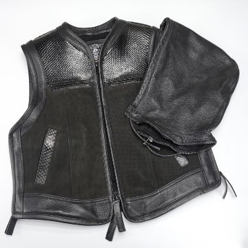 VALOR4 CLUB VEST 【Diamond Python】【Nubuck Punching】【LEATHER】の画像