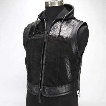 VALOR4 CLUB VEST 【Diamond Python】【Nubuck Punching】【LEATHER】の画像