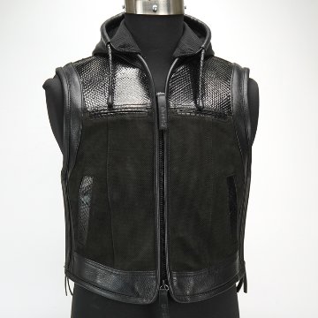 VALOR4 CLUB VEST 【Diamond Python】【Nubuck Punching】【LEATHER】の画像