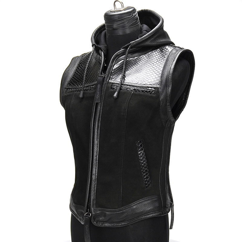 VALOR4 CLUB VEST 《Ladies》 【Diamond Python】【Nubuck Punching】【LEATHER】の画像