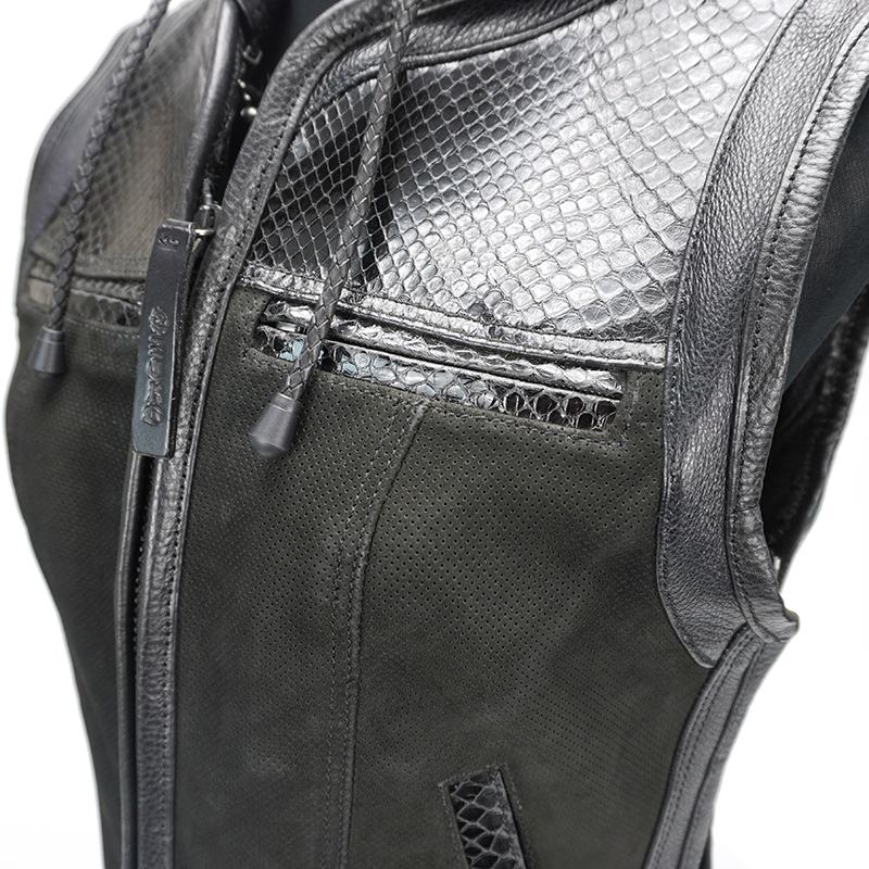 VALOR4 CLUB VEST 《Ladies》 【Diamond Python】【Nubuck Punching】【LEATHER】の画像
