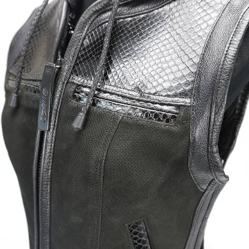 VALOR4 CLUB VEST 《Ladies》 【Diamond Python】【Nubuck Punching】【LEATHER】の画像