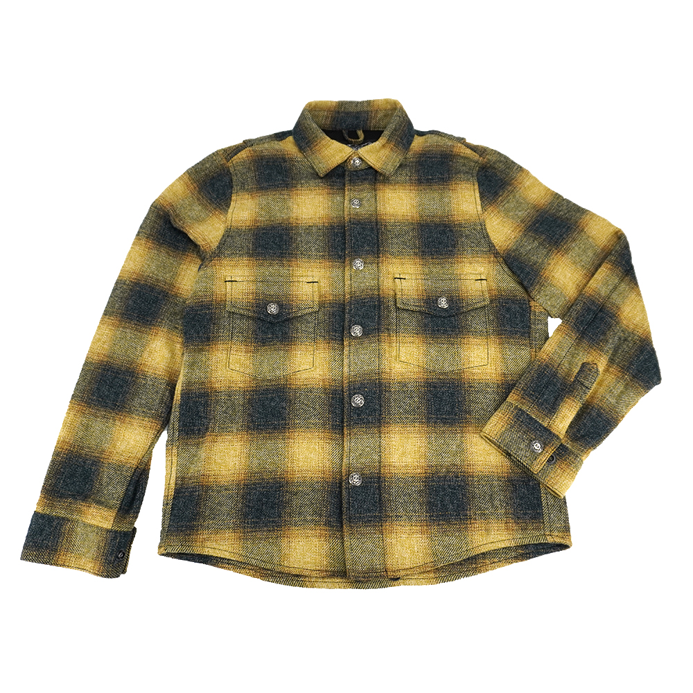 Front Zip Omble Check Jacket -Yellow-の画像