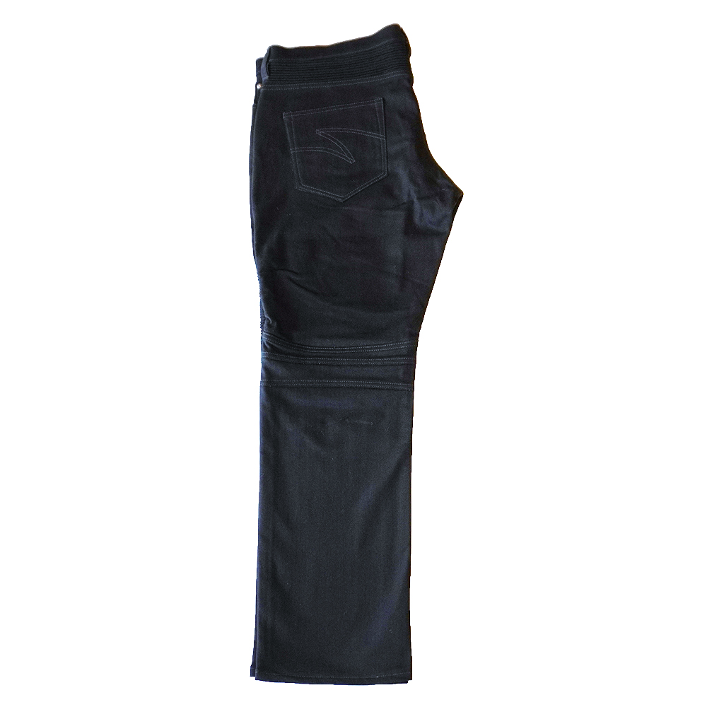 12.5oz Black Stretch Denim 【蛇腹】の画像