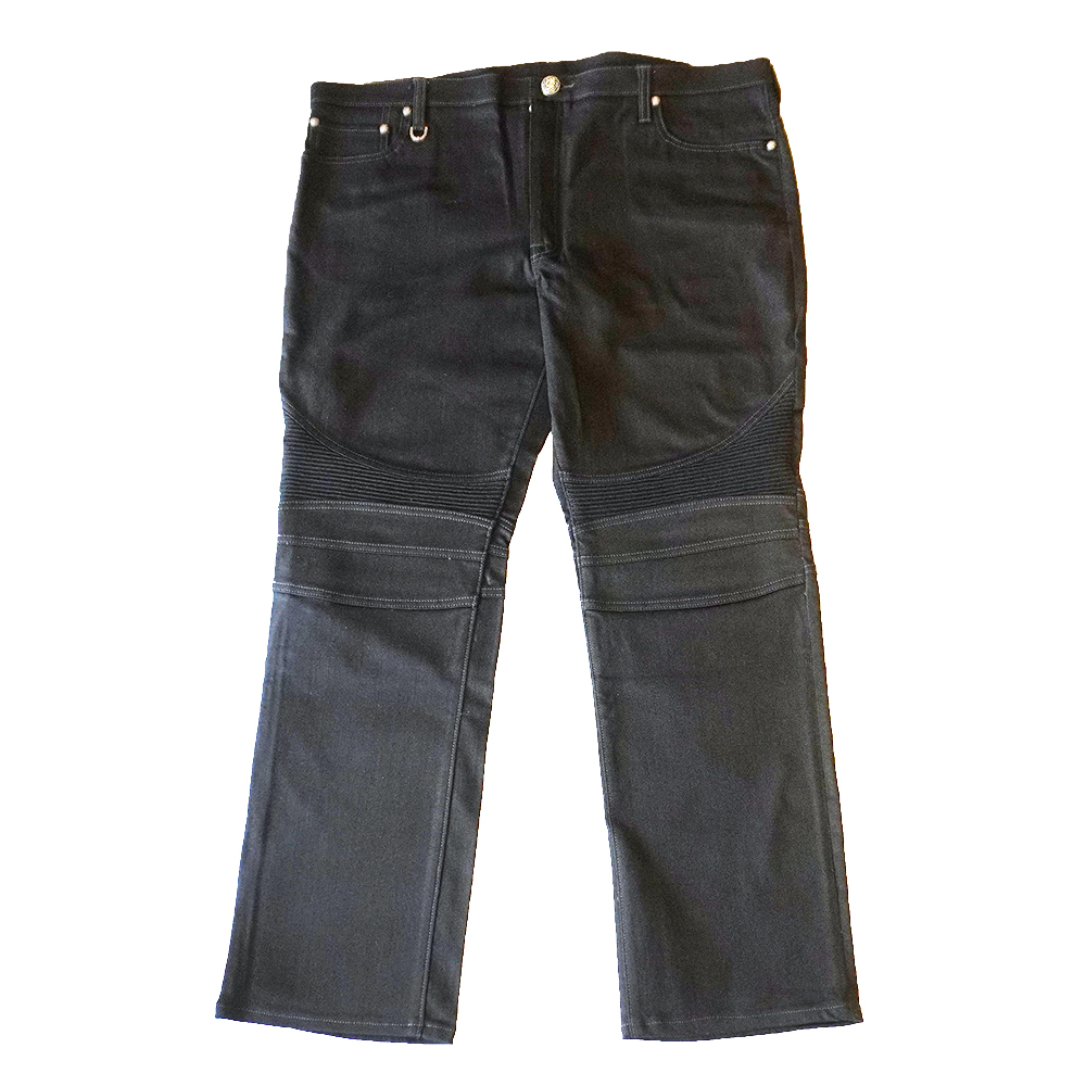 12.5oz Black Stretch Denim 【蛇腹】の画像