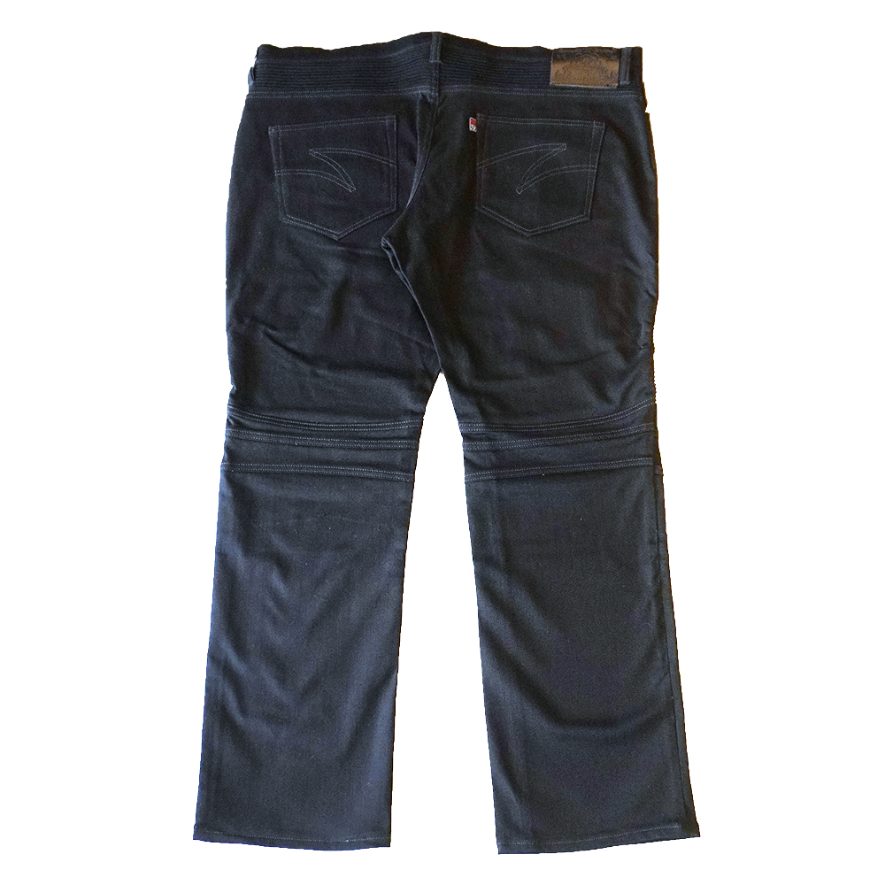 12.5oz Black Stretch Denim 【蛇腹】の画像