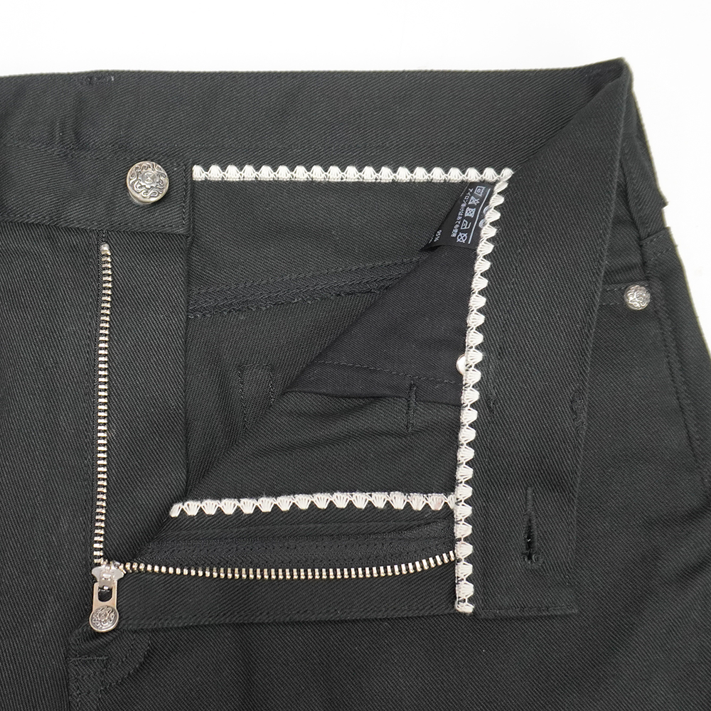 12.5oz Black Stretch Denim 【蛇腹】の画像
