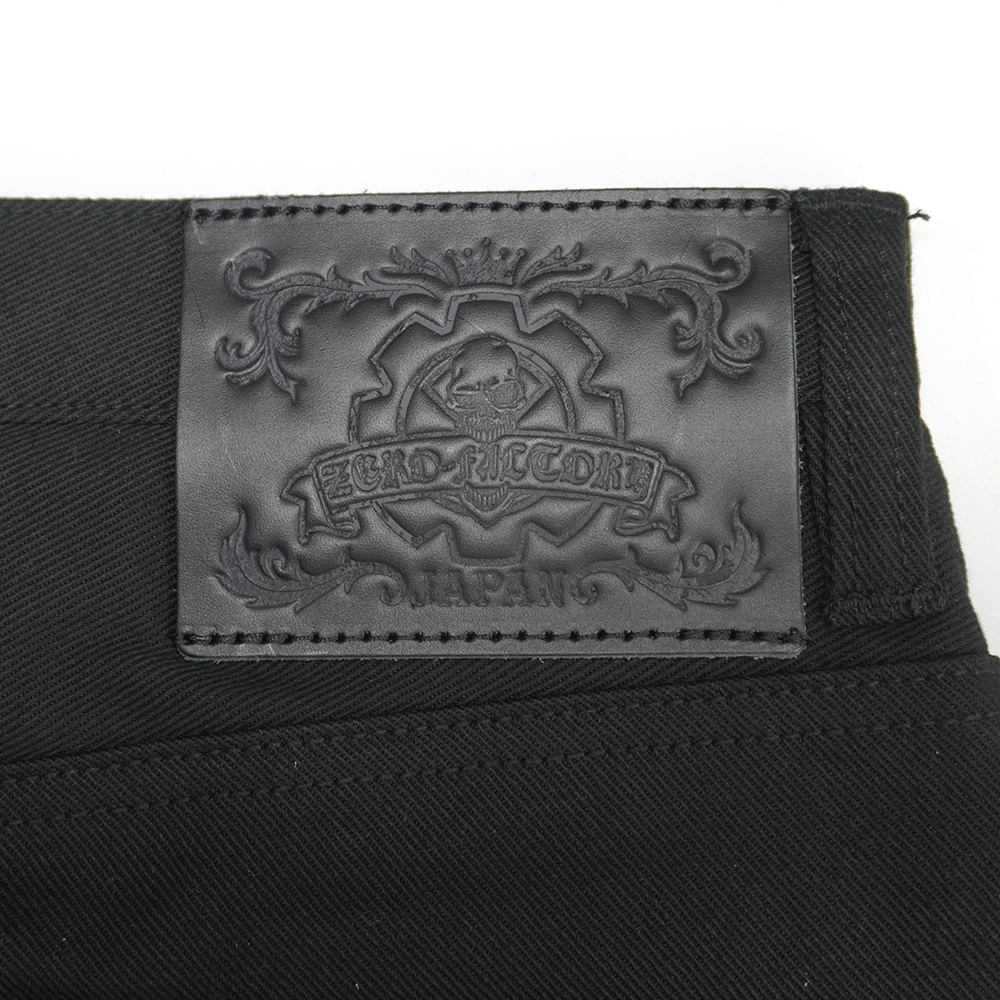 12.5oz Black Stretch Denim 【蛇腹】の画像