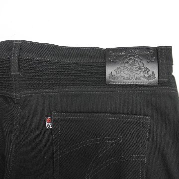 12.5oz Black Stretch Denim 【蛇腹】の画像