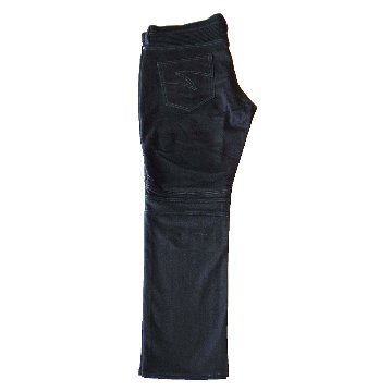 12.5oz Black Stretch Denim 【蛇腹】の画像