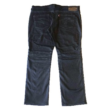 12.5oz Black Stretch Denim 【蛇腹】の画像