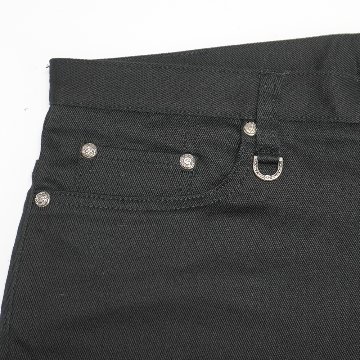 12.5oz Black Stretch Denim 【蛇腹】の画像