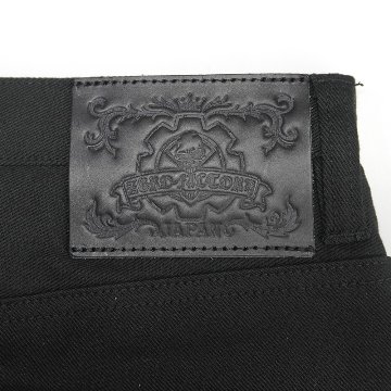 12.5oz Black Stretch Denim 【蛇腹】の画像