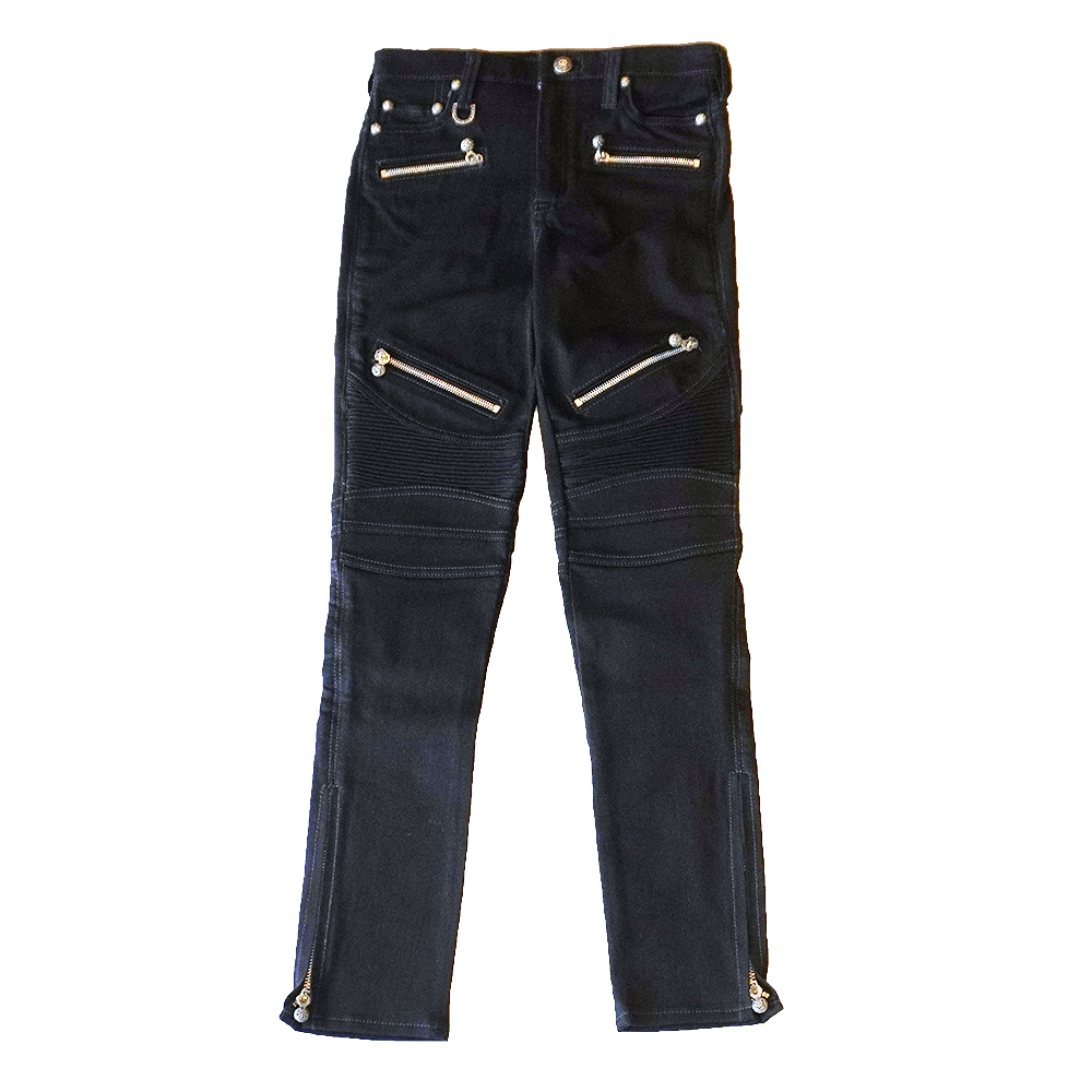 12.5oz Black Stretch Denim 《Ladies》 【蛇腹】の画像