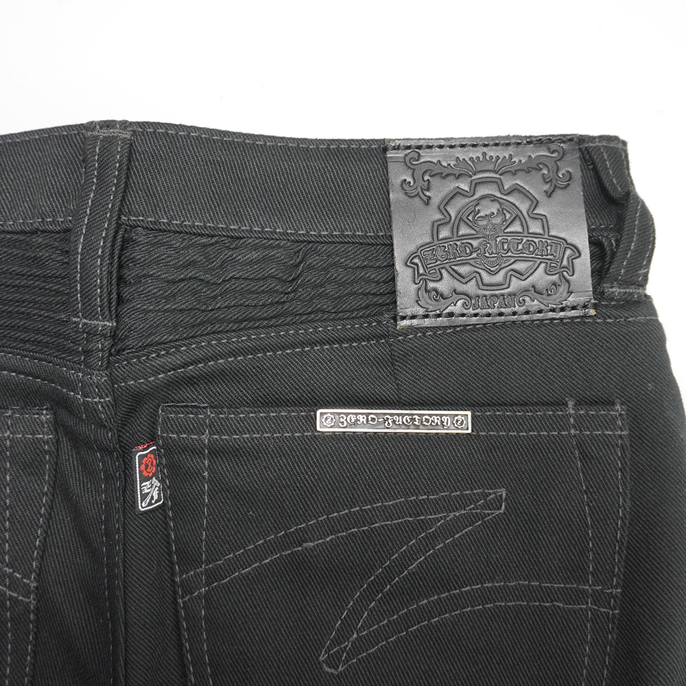 12.5oz Black Stretch Denim 《Ladies》 【蛇腹】の画像