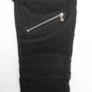 12.5oz Black Stretch Denim 《Ladies》 【蛇腹】の画像